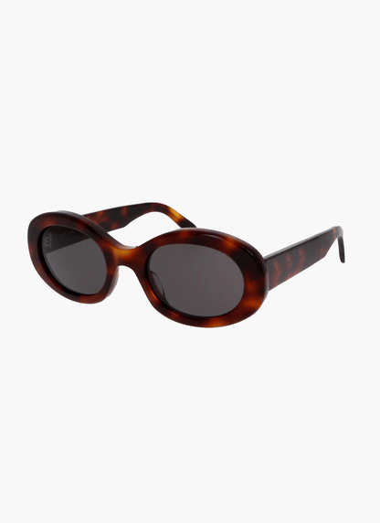 Damen Sonnenbrille rund mit breitem Kunststoffrahmen – Retro-Stil