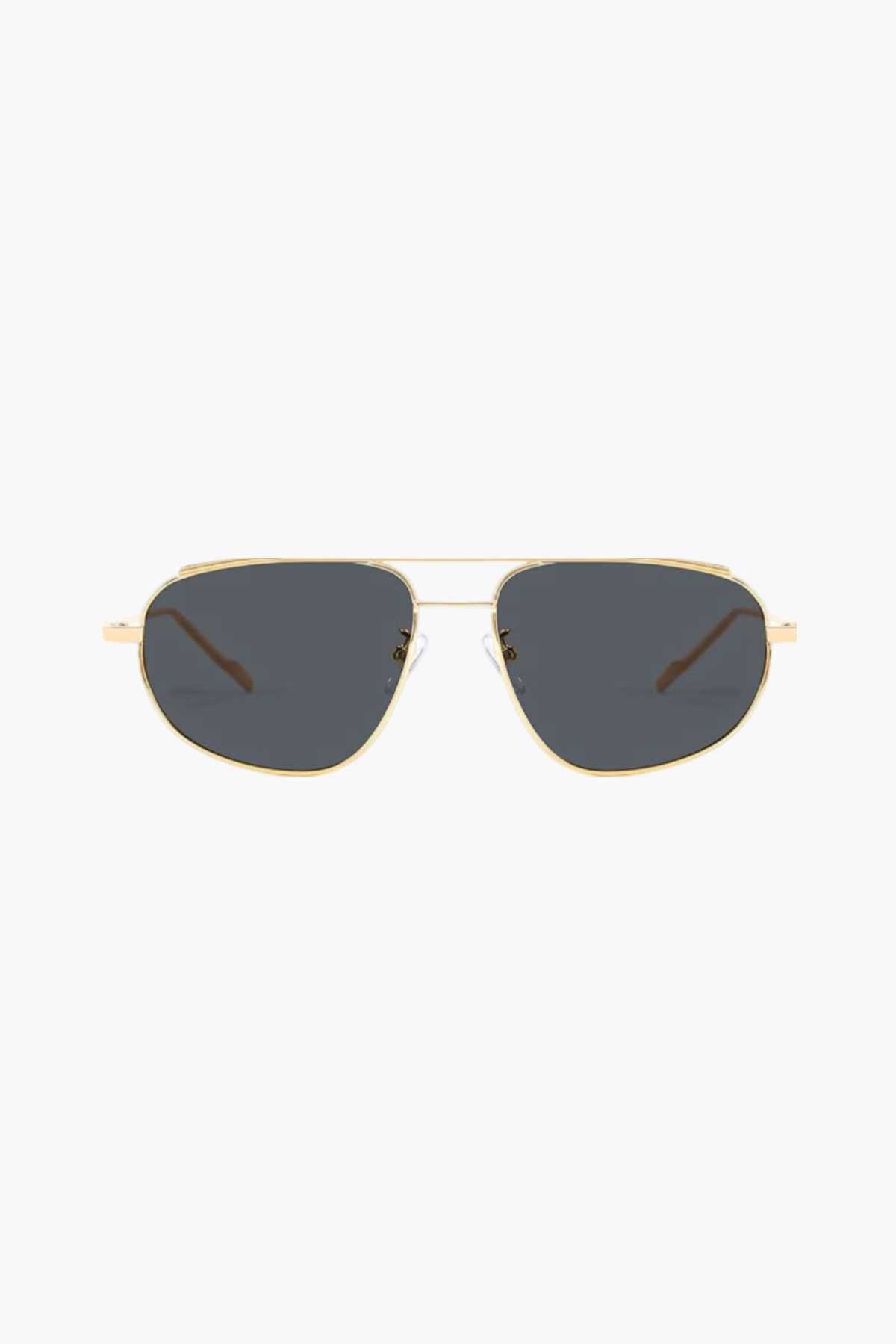 Damen Sonnenbrille Aviator Stil mit Metallrahmen  – Gold/Schwarz