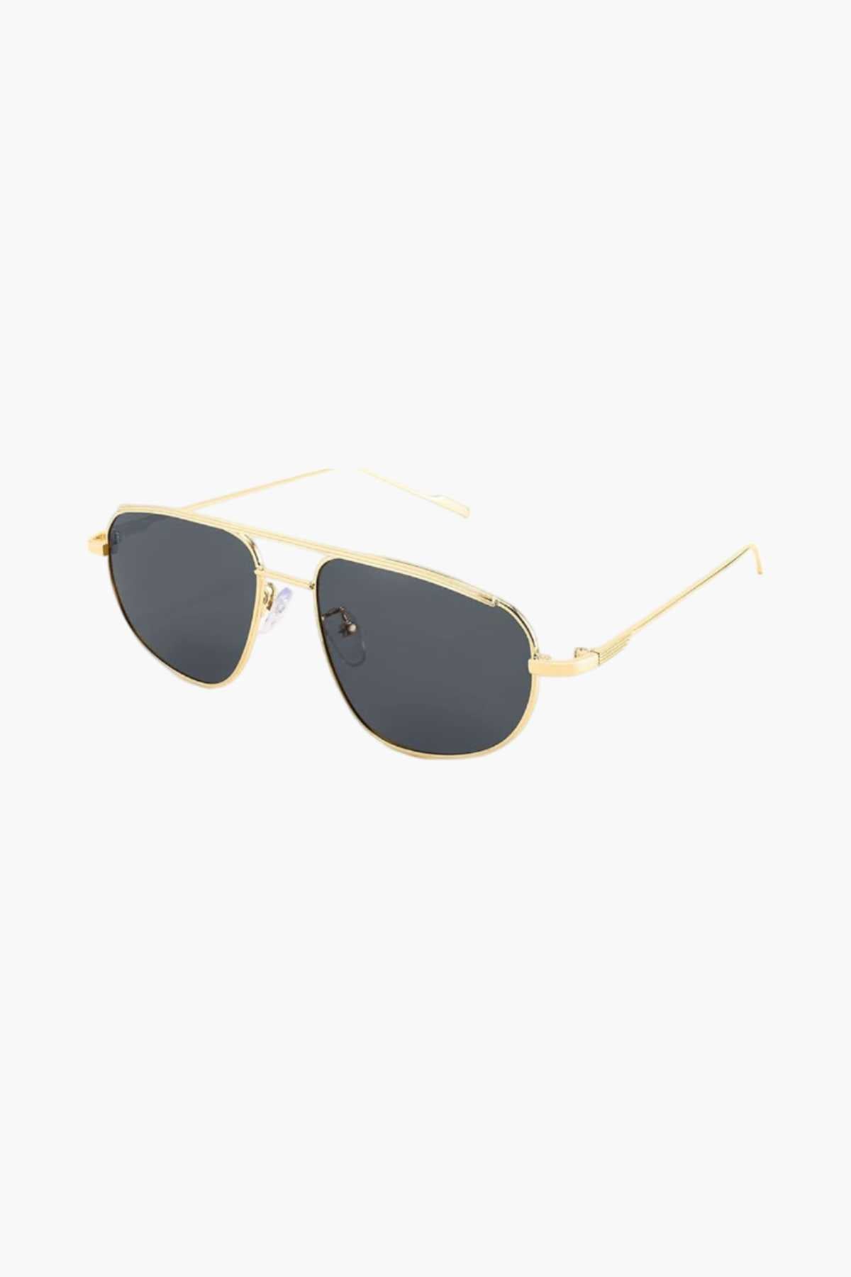 Damen Sonnenbrille Aviator Stil mit Metallrahmen  – Gold/Schwarz