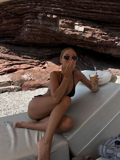 Damen Sonnenbrille Aviator Stil mit Metallrahmen  – Gold/Schwarz