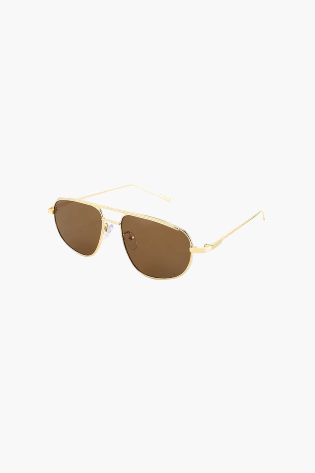 Damen Sonnenbrille Aviator Stil mit Metallrahmen  – Gold/Schwarz
